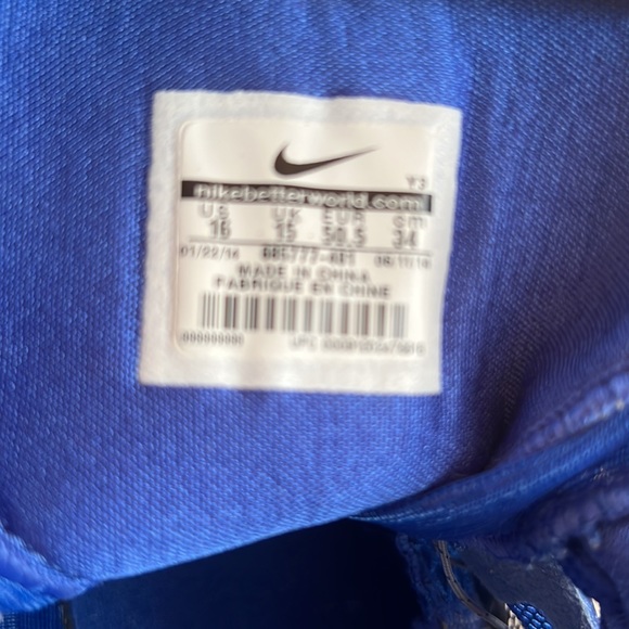 Nike Hyperdunk Lunarlon Basketball Shoes Blue Royal Z22. Size 17. main image 8